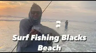 'Video thumbnail for Surf Fishing Blacks Beach: Using Sand Crabs for Surf Fishing'