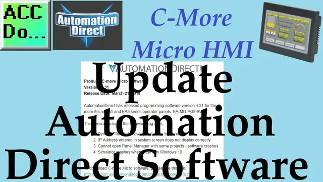 Video thumbnail for Update Automation Direct Software C-More Micro Software
