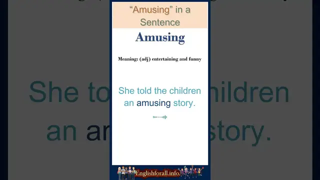Video thumbnail for Amusing meaning | Amusing in a Sentence | Most common words in English #shorts