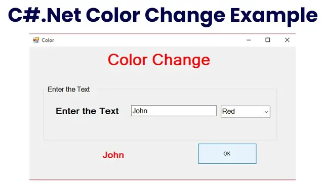 Video thumbnail for C#.net Color Change Example