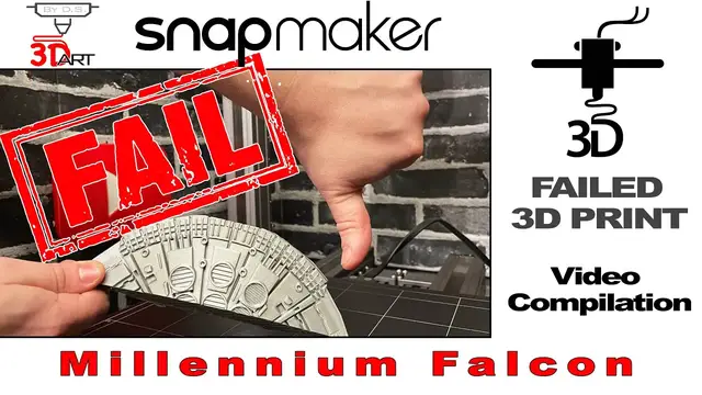 'Video thumbnail for FAIL Millennium Falcon Time Lapse Snapmaker 2.0 A350'
