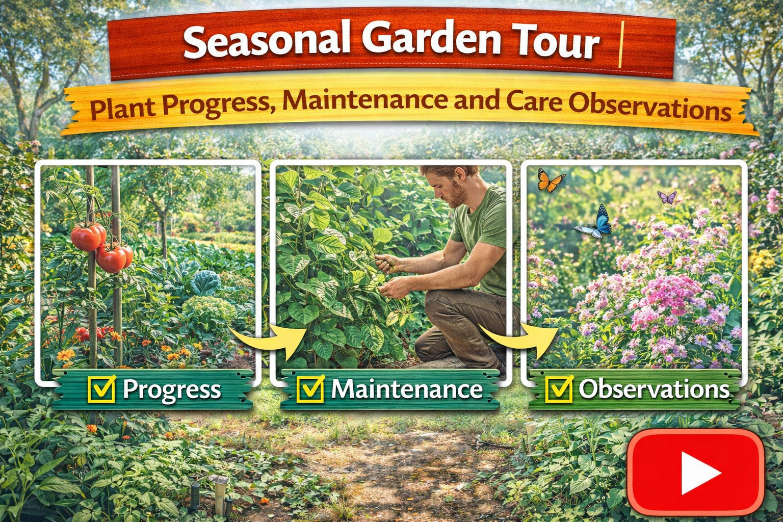Video thumbnail for Seasonal Garden Tour | Plant Progress, Maintenance and Care Observations