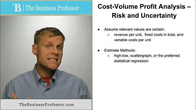 Video thumbnail for Cost Volume Profit Analysis - Risk and Uncertainty