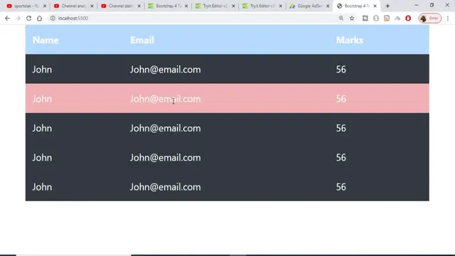 Video thumbnail for Bootstrap 4 Tables Crash Course