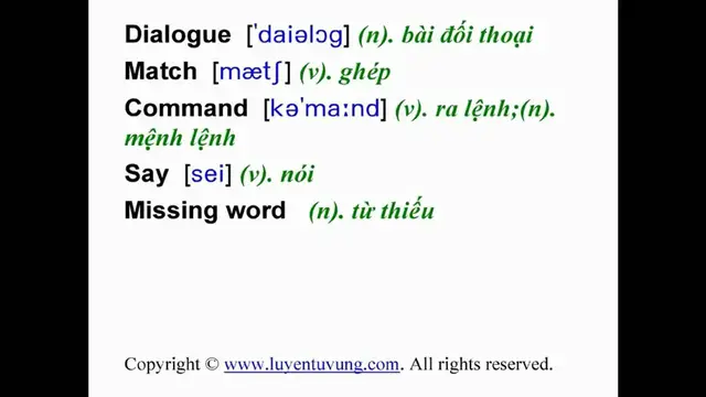 Video thumbnail for Learn English Vocabulary - Grade 6 - Unit 02 - Lesson 01