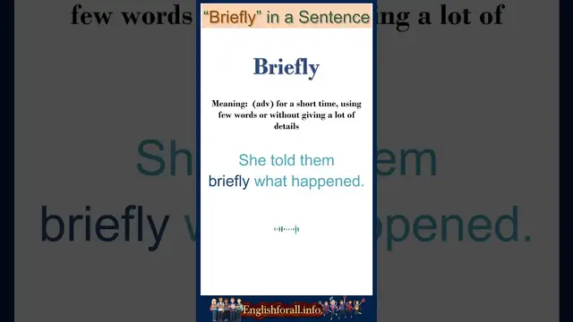 Video thumbnail for Briefly meaning | Briefly in a Sentence | Most common words in English #shorts