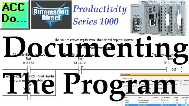 Video thumbnail for Productivity 1000 Series PLC - Documenting the Program