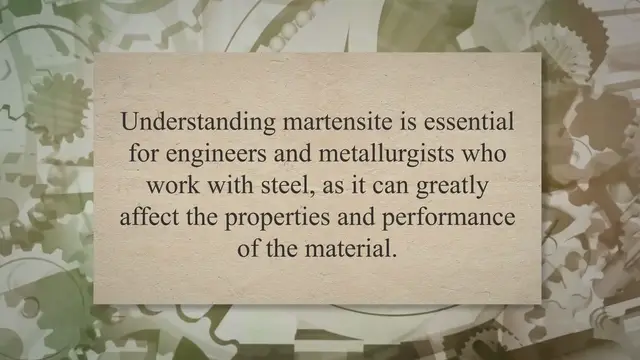 Video thumbnail for Understanding Martensite in Steel: Formation, Properties, and Applications