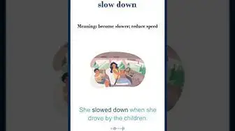 Video thumbnail for Slow down meaning | slow down sentences | Common English Idioms #shorts