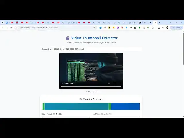 Video thumbnail for Build a FFMPEG WASM Video Editor to Extract Video Thumbnails as Images in Browser Using HTML & JS