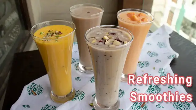 Video thumbnail for 4 तरीके की स्मूथीस गर्मियों के लिए | 4 Refreshing Smoothies Recipes | Healthy Smoothies