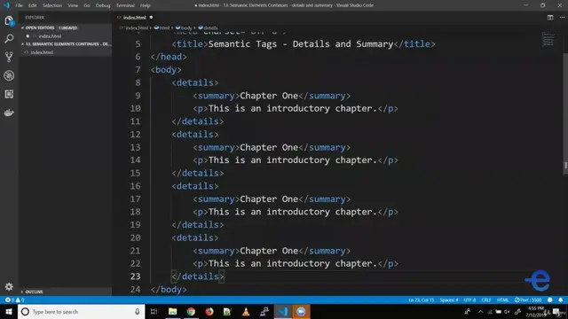 Video thumbnail for HTML   New Semantic Elements details and summary