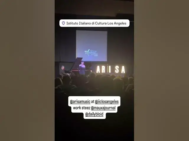 'Video thumbnail for Arisa at Italian Cultural Institute in Los Angeles'