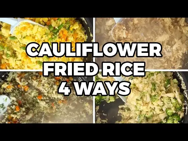 Video thumbnail for How to Make Cauliflower Rice 4 Different ways!
