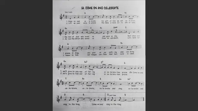 Video thumbnail for Come On And Celebrate - Catholic Mass Song Sheet Music