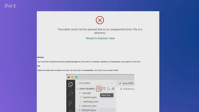Video thumbnail for [fix] Editor could not be opened unexpected error File is a directory (VS Code)