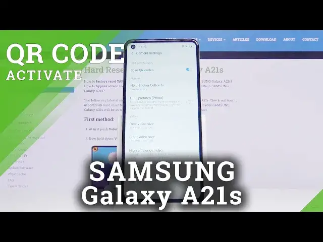 'Video thumbnail for How to Scan QR Codes – Camera Features in SAMSUNG Galaxy A21s'