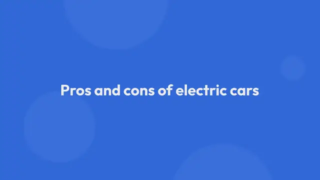 Video thumbnail for Pros and cons of electric cars