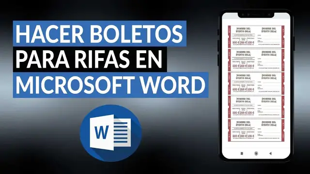 Video thumbnail for Cómo hacer boletos para rifa en MICROSOFT WORD para imprimir gratis