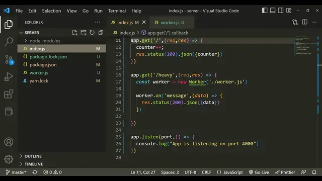 Video thumbnail for Node.js Worker Threads Example to Speed Up Express.js Server & Manage Concurrent Requests in JS
