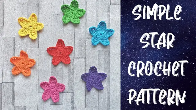 'Video thumbnail for Simple Star Crochet Pattern, 3 Round Crochet Star Pattern By The Cool Crochet Society'