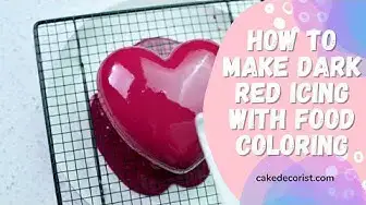 Video thumbnail for How To Make Dark Red Icing With Food Coloring