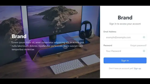 Video thumbnail for Build a Tailwind CSS Landing Page With Fixed Social Login Form & Background Image in HTML5