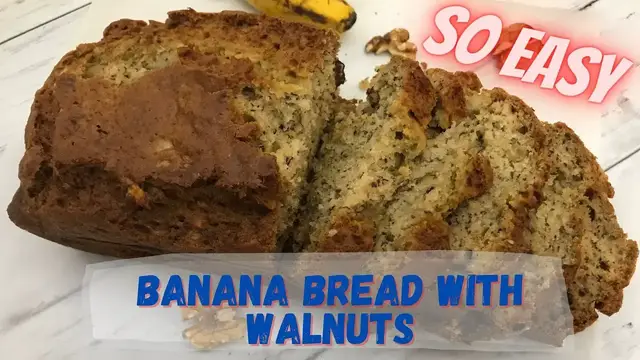 Video thumbnail for Easy Banana Bread with Walnuts | Happy Tummy Recipes