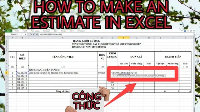 Video thumbnail for Cách lập dự toán xây dựng bằng excel | Học dự toán bằng excel | File excel dự toán |Vũ Giang Channel