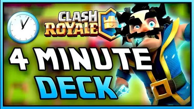 'Video thumbnail for 4 MINUTE DECK FUTURE META DECK EVEN AFTER BALANCE CHANGES FOR CLASH ROYALE'