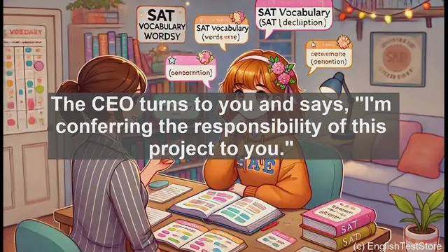 Video thumbnail for 5000 Must Know SAT Vocabulary - Understanding 'Confer': A Key Word for SATs and Business