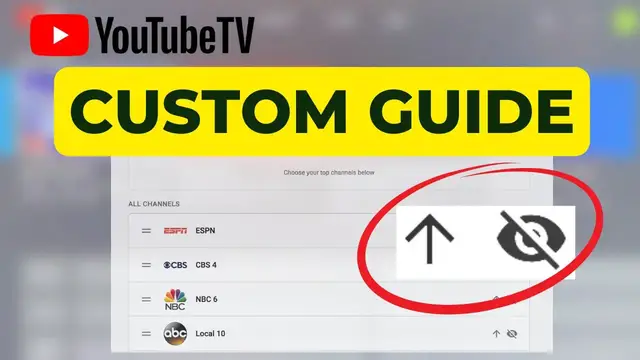 'Video thumbnail for How to Customize YouTube TV’s Live Guide: New Way to Reorder and Hide Channels! (2023 UPDATE)'