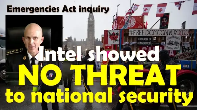 Video thumbnail for Emergencies Act Inquiry: Police intel showed no credible threat to national security