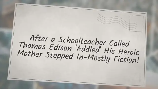 Video thumbnail for After a Schoolteacher Called Thomas Edison "Addled," His Heroic Mother Stepped In-Mostly Fiction!