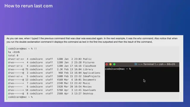 Video thumbnail for How to rerun last command in Zsh shell