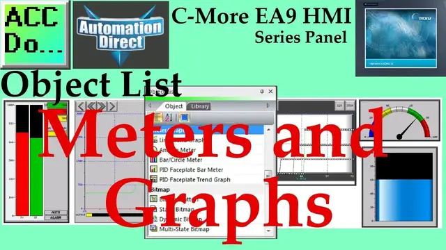 Video thumbnail for C-More EA9 HMI Series Panel Object List Meters and Graphs