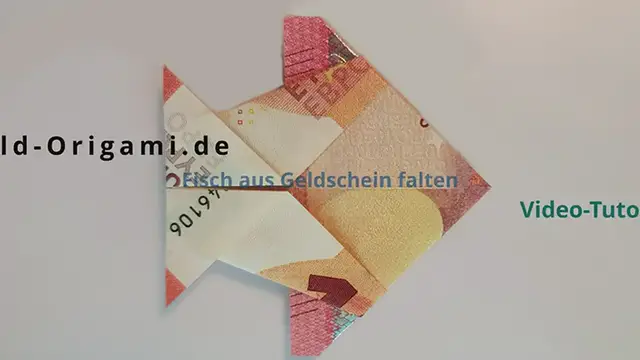 'Video thumbnail for ? Fisch aus einem Geldschein falten ? Geldgeschenk ? Geldfisch falten ? Tiere aus Geld falten ?'