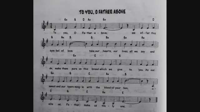 Video thumbnail for To You O Father Above - Catholic Mass Song Sheet Music