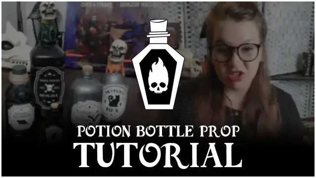 'Video thumbnail for DIY Potion Bottle Prop/Decoration Tutorial for LARP, D&D, and Halloween'