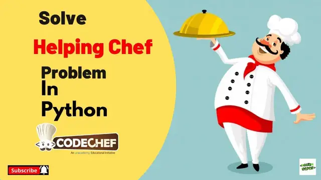 Video thumbnail for Easiest Problem Ever in Codechef | Helping Chef | Python