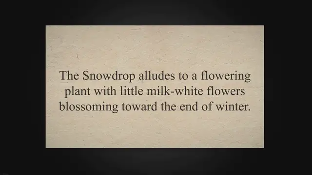 Video thumbnail for Analysis of Snowdrop Poem by Ted Hughes