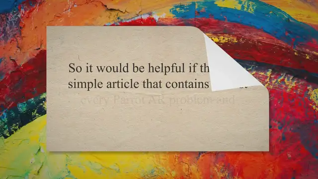 Video thumbnail for (UPDATED) Parrot AR Troubleshooting (Why, How to Fix) | TheDronestop