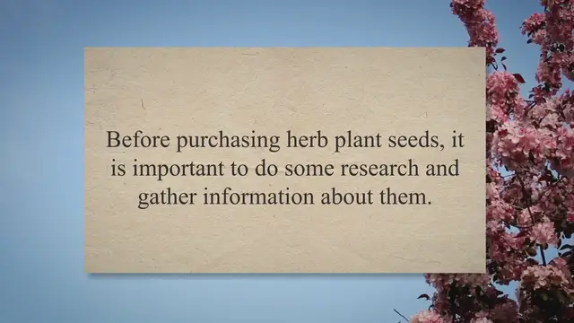 'Video thumbnail for A Step-by-Step Guide to Shopping for Herb Plant Seeds'