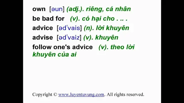 Video thumbnail for Learn English Vocabulary - Grade 7 - Unit 10 - Lesson 01