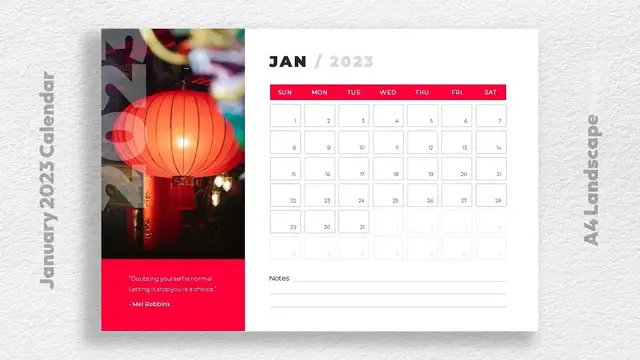 Video thumbnail for Jan 2023 Calendar Free Download