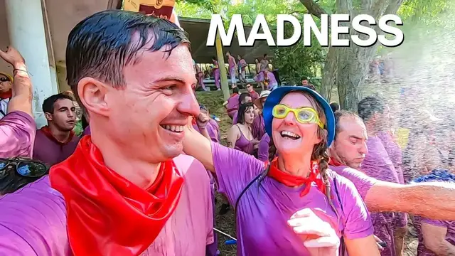 Video thumbnail for Spain's Wildest Wine Festival - The Haro Wine Fight (San Vino)