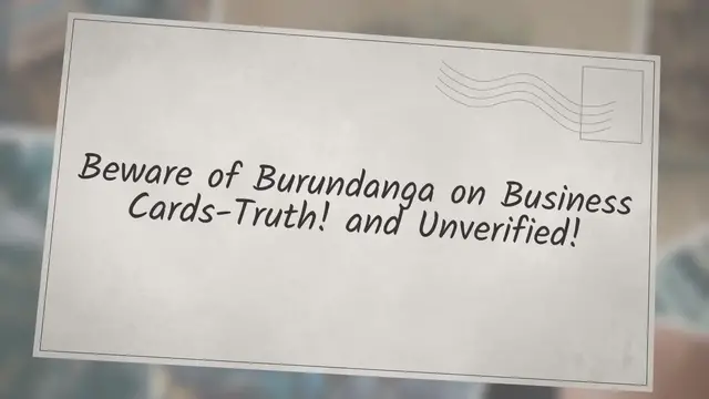 Video thumbnail for Beware of Burundanga on Business Cards-Truth! & Unverified!