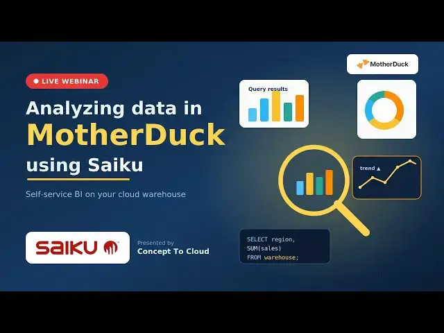 Video thumbnail for The BI Layer DuckDB Was Missing: Self-Serve Analytics on MotherDuck — Live
