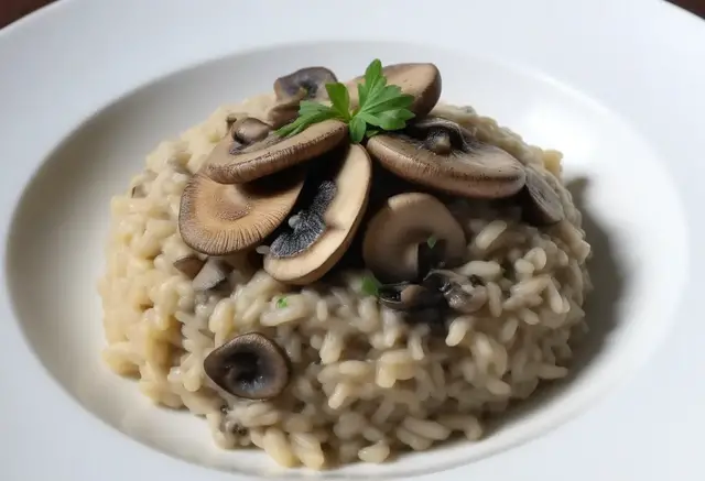 Video thumbnail for Mushroom Risotto with Parmesan