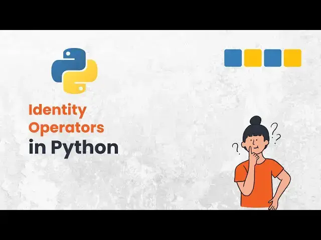 'Video thumbnail for Python Identity Operators Made Easy! (is, is not) #pybeginners'